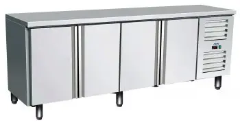 Saro Koeltafel Roestvrijstaal 4 Deuren | 223 x 70 x 89/95 cm Koop Online