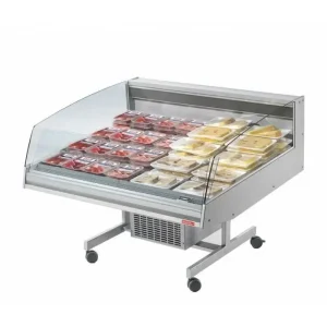 Oscartielle Koeltoonbank | BANCARELLA SELF 125 | Self Service | 4 Zwenkwielen waarvan 2 Geremd | 128,8x122x(H)103cm Superprijs