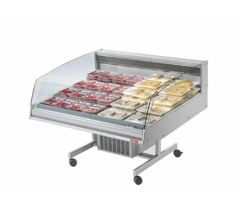 Oscartielle Koeltoonbank | BANCARELLA SELF 125 | Self Service | 4 Zwenkwielen waarvan 2 Geremd | 128,8x122x(H)103cm Superprijs