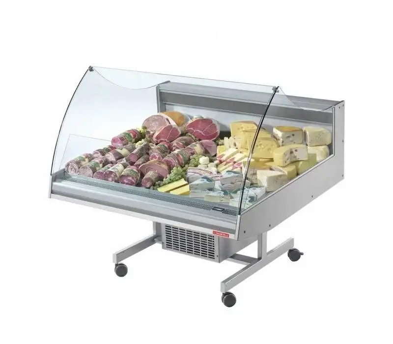Tijdelijk Beschikbaar Oscartielle Koeltoonbank | BANCARELLA SELF 125 | Self Service | Hoge Glasopbouw | 128,8x122x(H)103cm