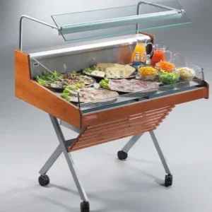 Tijdelijk Beschikbaar Oscartielle Koeltoonbank Met Glasopbouw | Self Service | Stekkerklaar | 126,2x84x(H)90,5cm