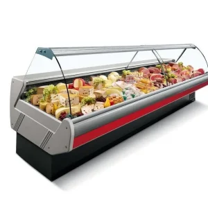Arneg Koeltoonbank met Verlichting | Marmeren Werkblad | DALLAS/3 VC 2500 | Arneg | 258x114,5x(H)125,6cm Finale Uitverkoop