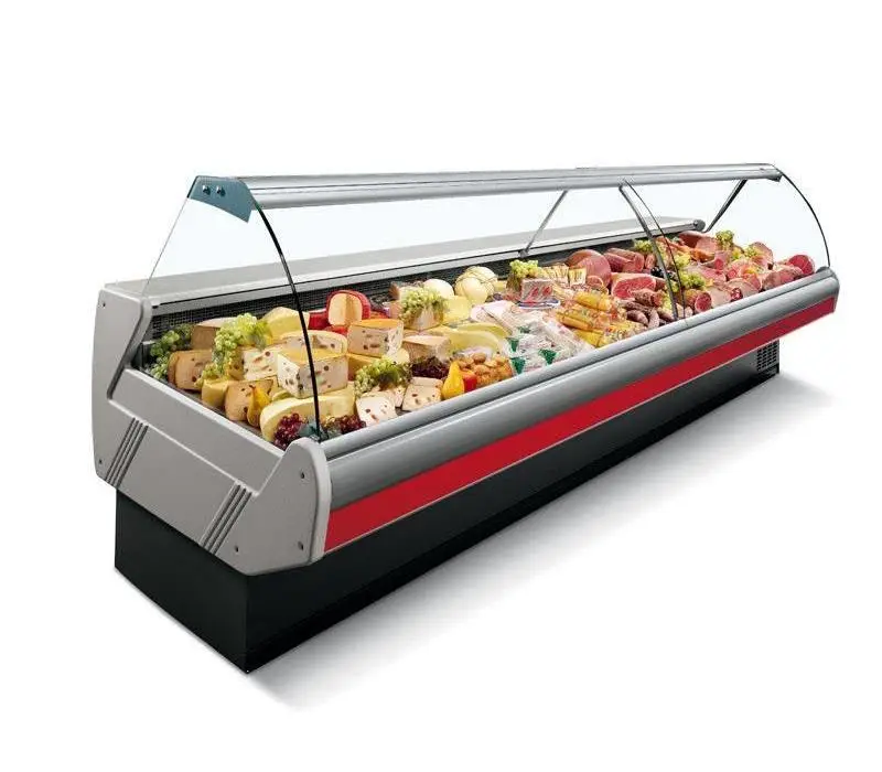 Oscartielle Koeltoonbank met Verlichting | Marmeren Werkblad | DALLAS/3 VC 3750 | Arneg | 383x114,5x(H)125,6cm Dagaanbieding