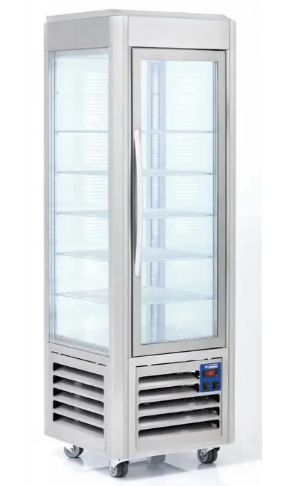 HorecaTraders Koelvitrine | RVS | 360 Liter | 5 Roosters Direct Beschikbaar