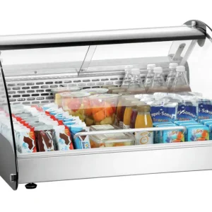 Koop Online Bartscher Koelvitrine – RVS Koelvitrine 118L | 1–10°C | Zwart/Zilver