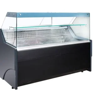 Flitsaanbieding Combisteel Koelvitrine Wesley | RVS | Zwart | 159 (b) x 90,2 (d) x 123 cm (h)