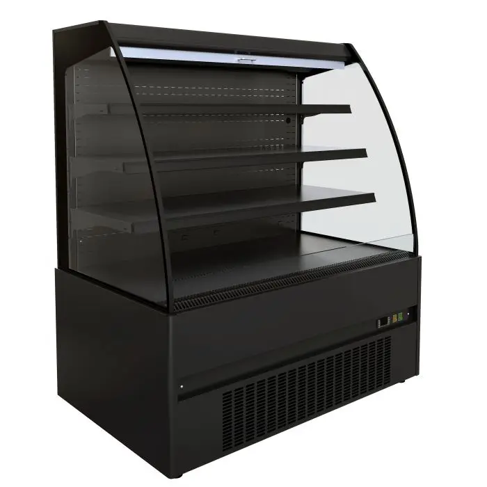 Combisteel Koelvitrine | zwart | +2/+8 °C | 1510 (b) x 665 (d) x 1500 (h) mm Direct Verzonden