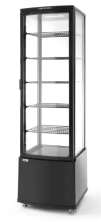 Superprijs Hendi Koelvitrine Zwart | 270 L | 5 schappen | 556x526x(h)1913