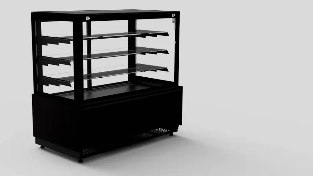 Combisteel Koelvitrine Zwart | Nero 1.4 | 143,7x80x(h)140 cm Dagaanbieding
