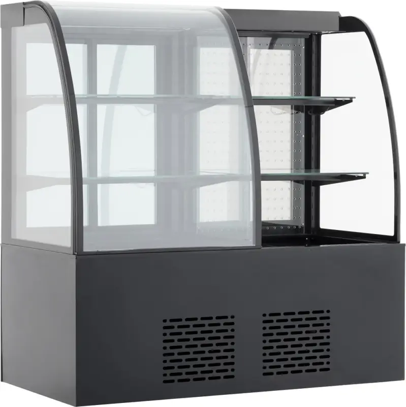 Favoriet Combisteel Zwarte Koelvitrine | Incl. Verlichting | 345+300L | 1415x730x1490 MM