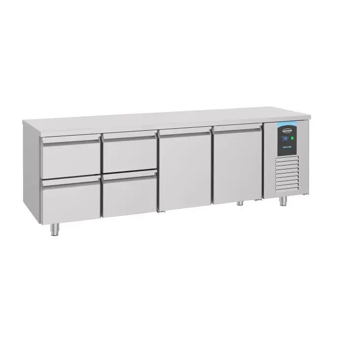Bestel Nu Combisteel Koelwerkbank | 2 deuren | 4 laden | 233x70x85 | A Label