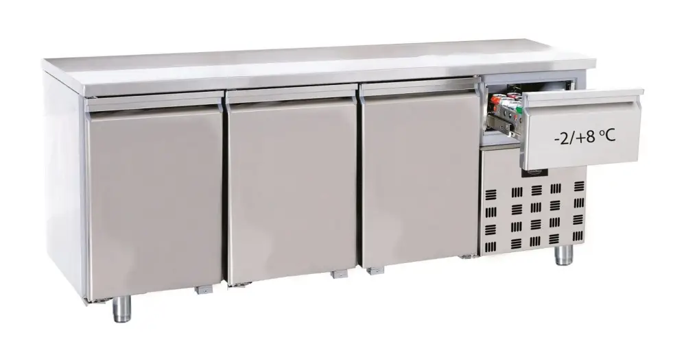 Combisteel Koelwerkbank | RVS | 3-deurs | 1865x700x850 mm Tijdelijk Beschikbaar