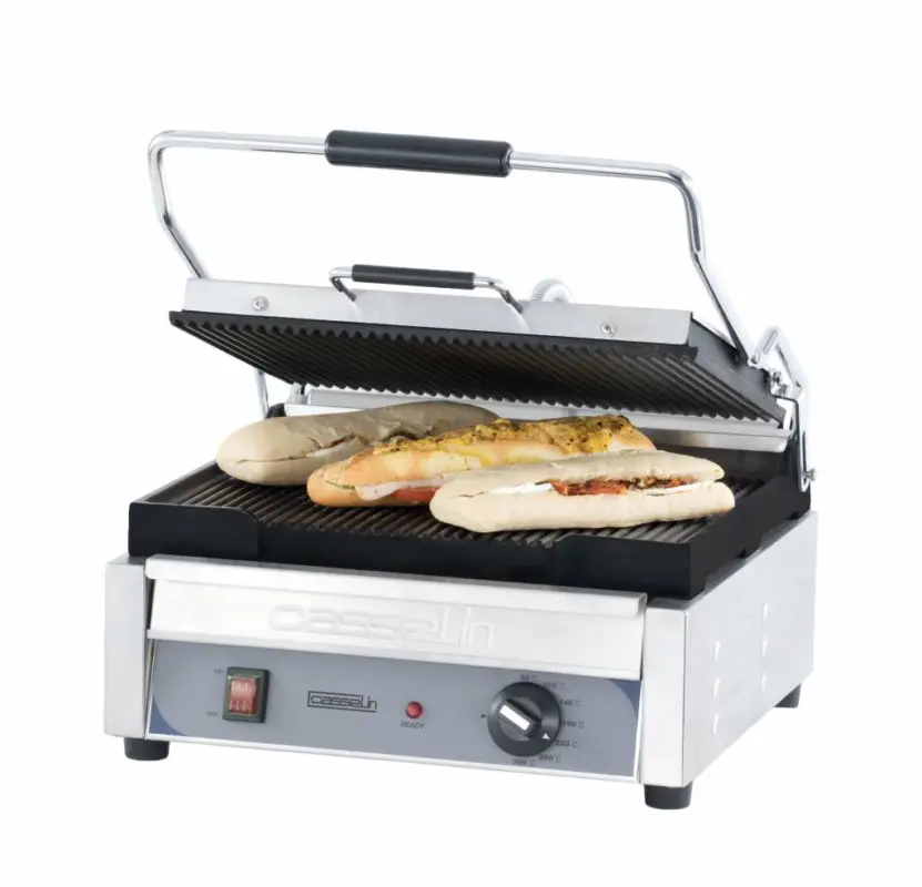 Casselin Premium Contact Grill Gegroefd | 375 x 287mm Hete Deal