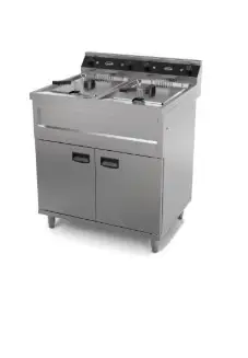 Combisteel Professioneel inductiefornuis Friteuse staand80*70*85cm 2X6KW Seizoensaanbieding