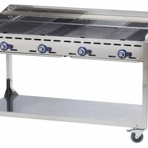 Bestel Nu Hendi Professionele Gasbarbecue met 4 branders | 1400x612x(h)825 mm