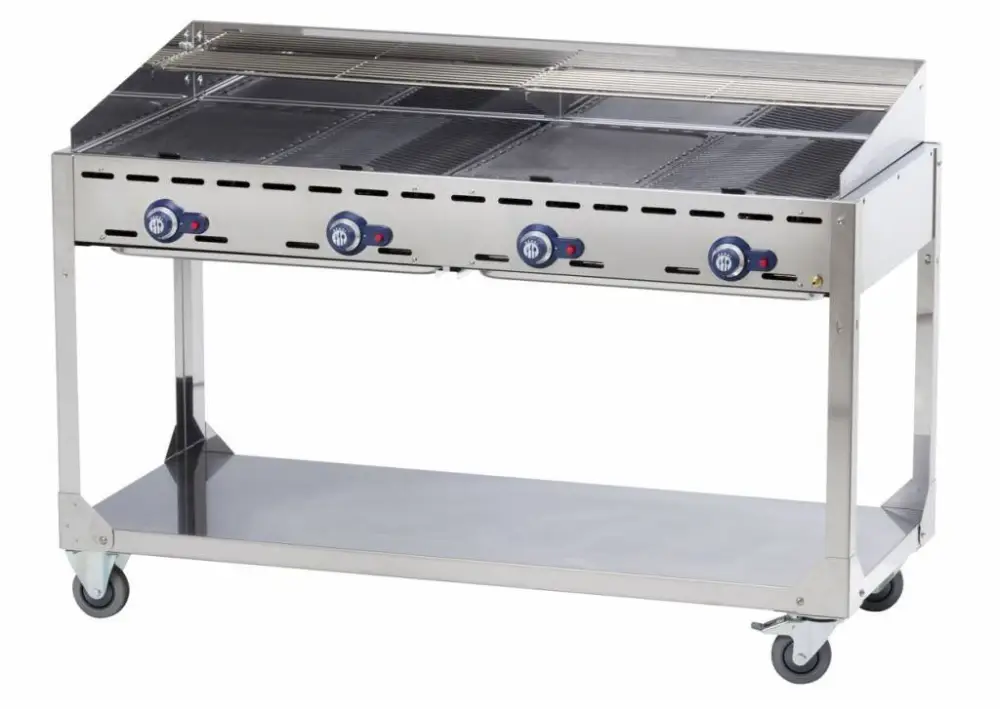 Bestel Nu Hendi Professionele Gasbarbecue met 4 branders | 1400x612x(h)825 mm