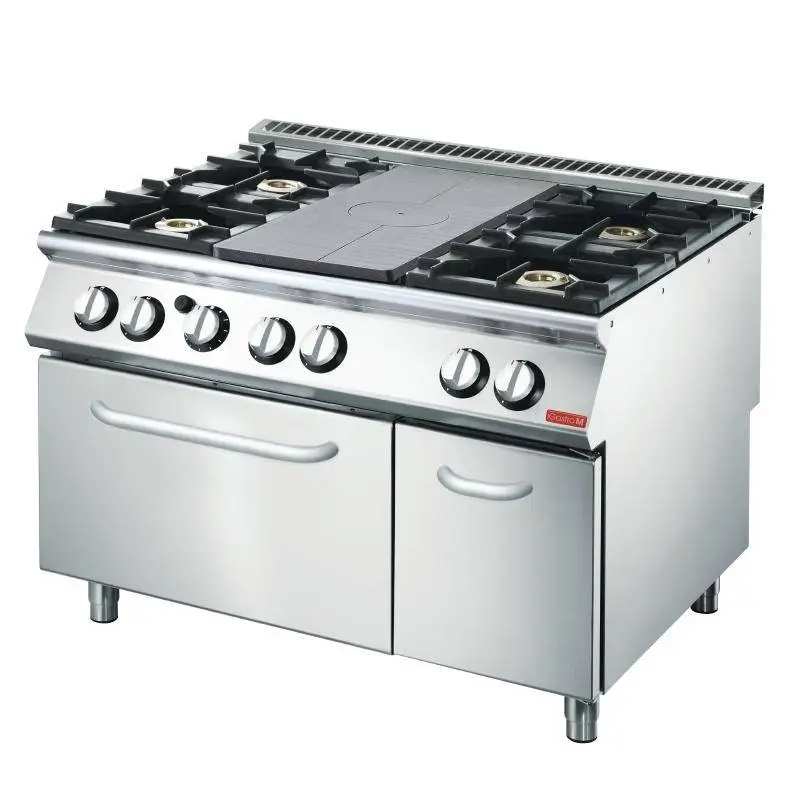 Gastro-M Professionele Gasfornuis met gasoven | 4 Branders Koop Vandaag