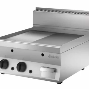 Koop Online Bartscher Professionele Grillplaat | Gas| Glad&Geribbeld | 40x65x29,5 cm