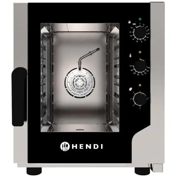 Hendi Professionele Heteluchtoven met Stoomfunctie | 5 Niveaus | 230V | 550x754x(h)662 mm Finale Uitverkoop