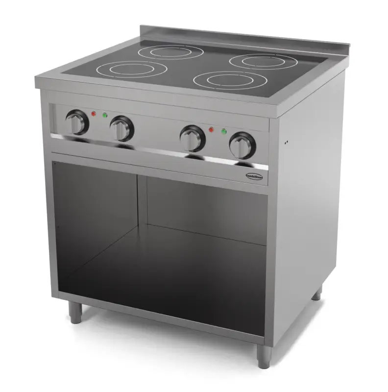 Combisteel Professionele Inductieplaat 4 pits 4 x 3.5 kw 400 volt 400 volt 800 x 700 x 900mm Alleen Vandaag
