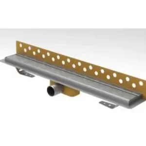 Veilige Betaling HorecaTraders R-Line douchegoot rvs met wandflens 700x62mm ZU. 40mm blind rvs rooster waterslot 25mm (inbouwhoogte 65mm)