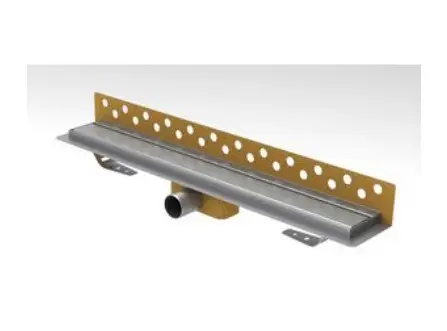 Veilige Betaling HorecaTraders R-Line douchegoot rvs met wandflens 700x62mm ZU. 40mm blind rvs rooster waterslot 25mm (inbouwhoogte 65mm)