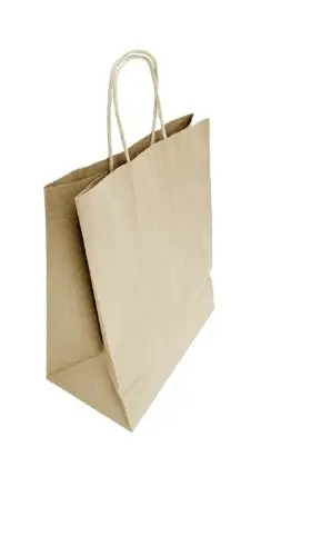 Uitverkoop HorecaTradersRecycleerbare Twist Handle Bruine Papieren Tassen Groot (250 stuks)