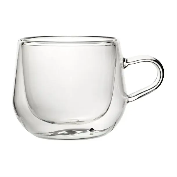 HorecaTraders Dubbelwandige mok | 390ml | 9,5(h) x 11(b) x 11(l)cm | 6 stuks Weekendaanbieding