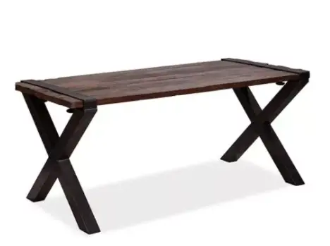 Snelle Levering HorecaTraders Tafel | Bruin-Zwart | Hardhout | Laag | 220x80x76cm