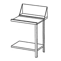 Snelle Levering Bartscher Roestvrijstalen Aan- of afvoertafel rechts | 70x72x85 cm