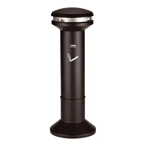 Rubbermaid Rokerszuil | Zwart | Metaal | 39,4 x 105,4 cm Koopje