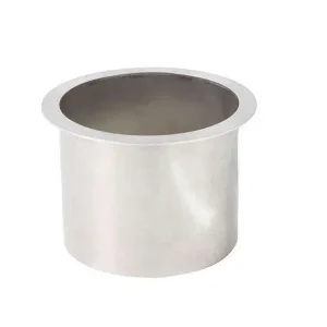 Superprijs HorecaTraders Ronde RVS Afvalkoker - ø150mm - Met Hoogglanzende Flens 15mm - 125mm Hoog