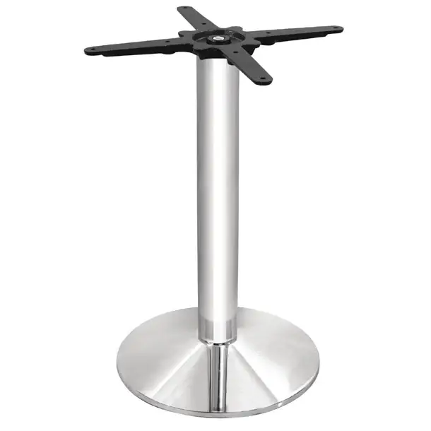Goedkoop Bolero Ronde Tafelpoot | Verstelbare Voetjes | Verchroomd | 72(h) x 43(Ø)cm : Buis 76(Ø)mm