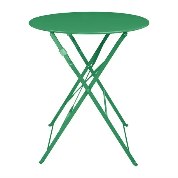 Gereduceerde Prijs Bolero Ronde Trottoirstijl Tafel Bosgroen – 710xØ600mm – Lichtgewicht & Inklapbaar