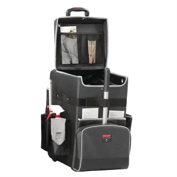 Tijdelijk Beschikbaar Rubbermaid Housekeeping Quick Cart wagen| groot