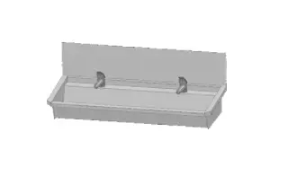 Uitverkoop HorecaTraders RVS 304 Wasbak met 3 Kranen 180 cm breed