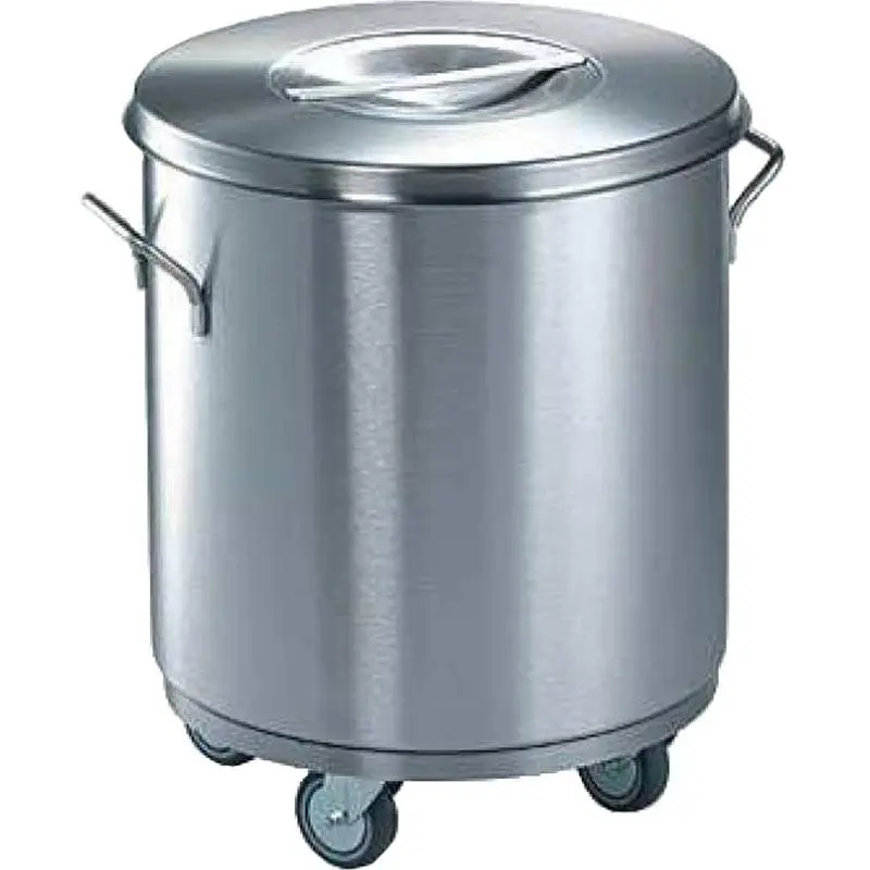 Finale Uitverkoop B.PRO RVS Afvalcontainer 50 Liter | Ø 43x49,5 cm