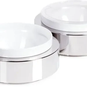 APS RVS Buffetplaat met Kom en deksel | Ø26,5x(H)8,5cm Fabrieksprijs