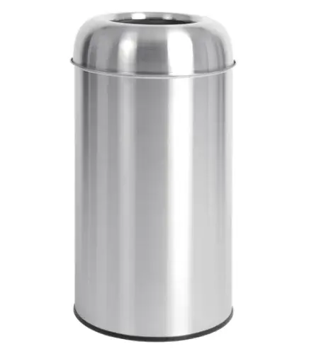 Bolero RVS Bullet Afvalbak | Open-top | Zilver | 40L Gecertificeerd