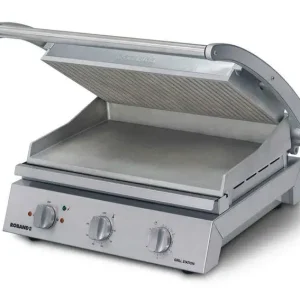 Betrouwbaar Roband RVS Contactgrill - Geribbelde Bovenplaat