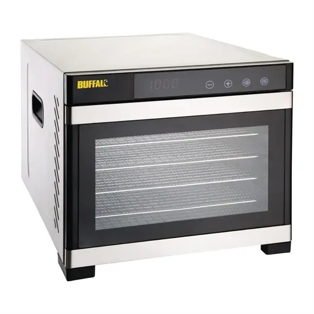 Weekendaanbieding Buffalo RVS droogoven 6 lades 39,3cmh x 40cmb x 50,5cm