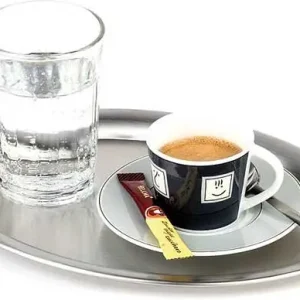 Betaalbaar APS RVS Koffie Serveerdienblad | gerolde rand