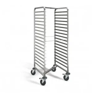 Hoge Kwaliteit B.PRO RVS Regaalwagen | 18 x 2/1 GN | 66,2x73,4x164,5 cm