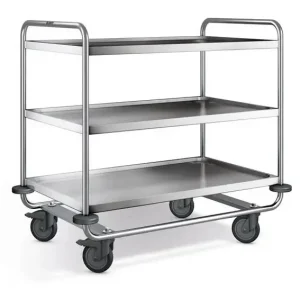 B.PRO RVS serveerwagen | 3 plateaus | 110x70x101 cm Koopje
