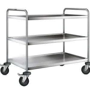Gratis Retour B.PRO RVS serveerwagen | 3 plateaus | 110x70x95 cm
