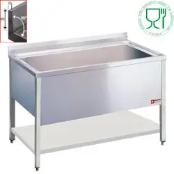 HorecaTraders RVS Spoeltafel | 1 Spoelbak Midden | 136x50x40 cm Bestel Nu