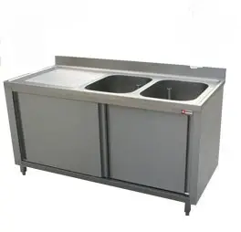 HorecaTraders RVS Spoeltafel | 2 Spoelbakken Rechts | 180x70x88 cm Bestseller