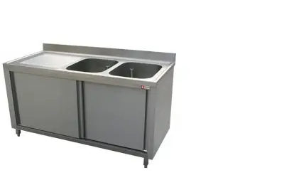 Must-Have HorecaTraders RVS Spoeltafel met 2 Spoelbakken Rechts | 160x70x88 cm