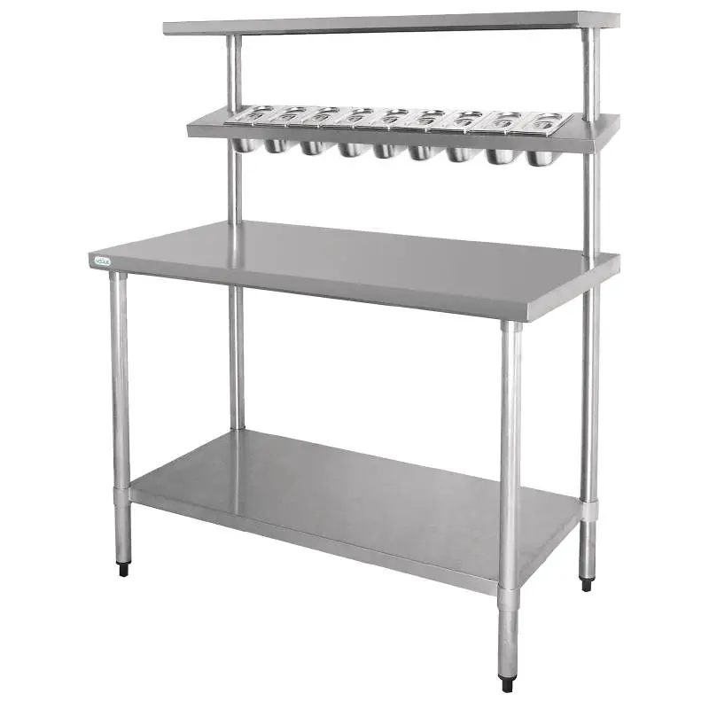 Korting Vogue RVS Werktafel & Wandplank | 180 x 150 x 60 cm