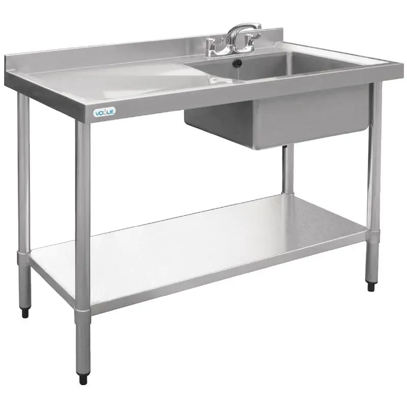 Vogue Spoeltafel RVS | Spoelbak Rechts | 100x60x90 cm Nieuw